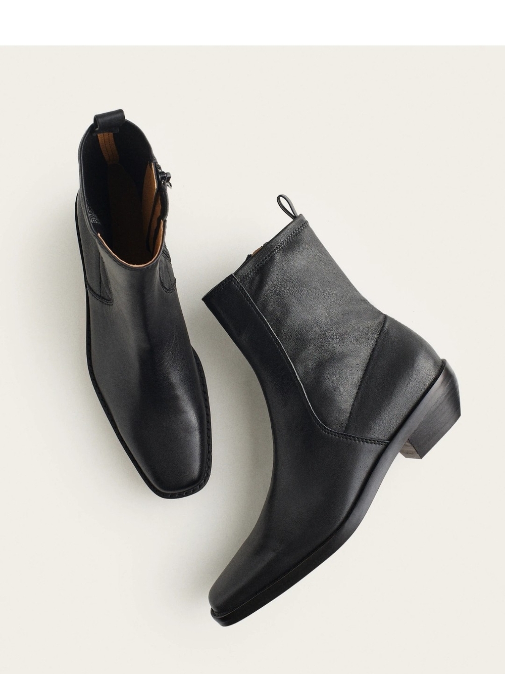 NWOB Madewell Idris Womens Black Leather Ankle Boot Size 8.5